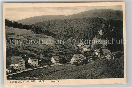 AK / Ansichtskarte Schoenmuenzach Panorama im Murgtal Schoenmuenzach