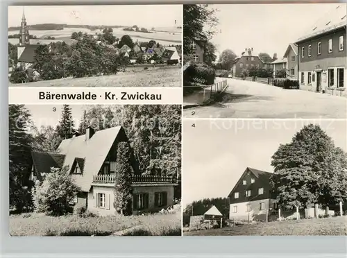 AK / Ansichtskarte Baerenwalde Teilansicht Auerbacher Strasse Ferienheime Hubertushoehe und Haus am Hang Baerenwalde