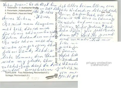 AK / Ansichtskarte Baerenwalde Teilansicht Auerbacher Strasse Ferienheime Hubertushoehe und Haus am Hang Baerenwalde