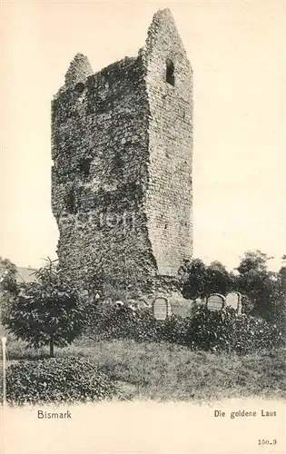 AK / Ansichtskarte Bismark_Altmark Die goldene Laus Sage Kirche Ruine Bismark Altmark