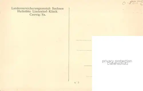 AK / Ansichtskarte Coswig_Sachsen Heilstaette Lindenhof Klinik Coswig Sachsen