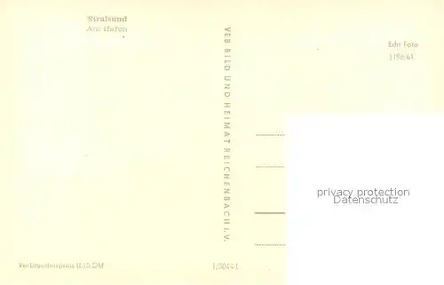 AK / Ansichtskarte Stralsund_Mecklenburg_Vorpommern Hafen Stralsund_Mecklenburg