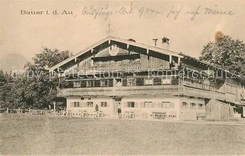 AK / Ansichtskarte Bad_Wiessee Bauer in der Au Berggaststaette Bad_Wiessee