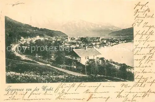 AK / Ansichtskarte Tegernsee Panorama Blick von der Wacht Alpen Tegernsee