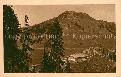 AK / Ansichtskarte Wallberg mit Unterkunftshaus Tegernseer Gebiet Wallberg