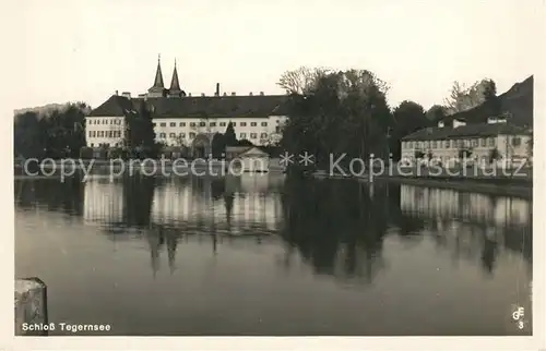 AK / Ansichtskarte Tegernsee Schloss Ansicht vom See aus Tegernsee