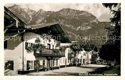 AK / Ansichtskarte Garmisch Partenkirchen Klammstrasse Alpen Garmisch Partenkirchen
