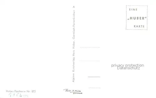 AK / Ansichtskarte Garmisch Partenkirchen Olympia Skistadion Skisprungschanze Blick gegen Kramer Huber Karte Nr 873 Garmisch Partenkirchen