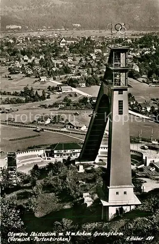 AK / Ansichtskarte Garmisch Partenkirchen Olympia Skistadion Skisprungschanze Sprungturm Huber Karte Nr 869 Garmisch Partenkirchen