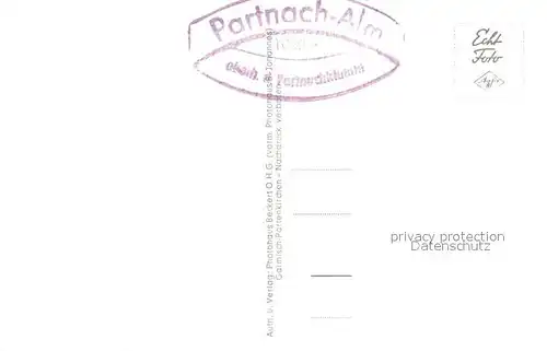 AK / Ansichtskarte Partenkirchen Partnachalm Alpen Partenkirchen
