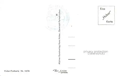 AK / Ansichtskarte Garmisch Partenkirchen Hausberg Sessellift Blick gegen Wank Huber Karte Nr 10778 Garmisch Partenkirchen