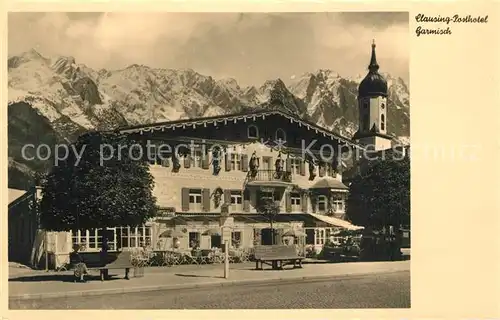 AK / Ansichtskarte Garmisch Partenkirchen Clausing Posthotel Alpenblick Garmisch Partenkirchen