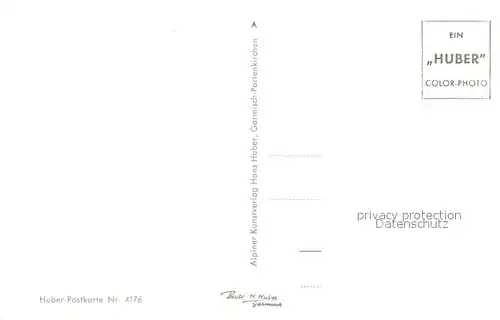 AK / Ansichtskarte Garmisch Partenkirchen Kurgarten Huber Karte Nr 4176 Garmisch Partenkirchen
