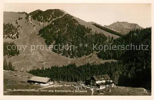 AK / Ansichtskarte Schliersee Bodenschneidhaus gegen Brecherspitz und Rotwand Schliersee