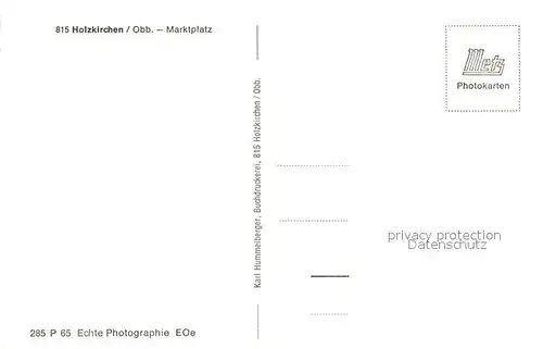 AK / Ansichtskarte Holzkirchen_Oberbayern Marktplatz Hotel Gasthof Kirche Holzkirchen Oberbayern