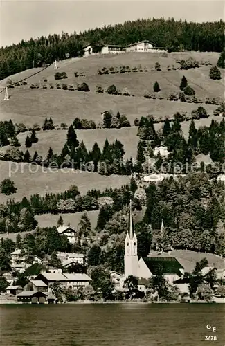 AK / Ansichtskarte Schliersee Kurhotel Schliersbergalm Ansicht vom See aus Schliersee