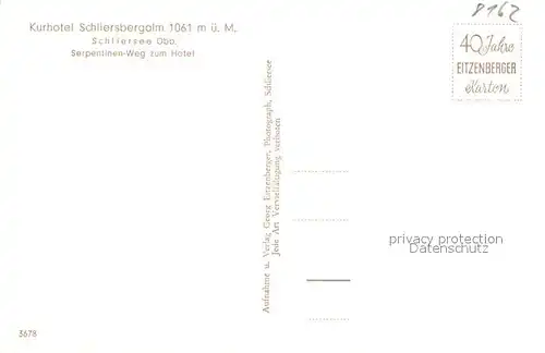 AK / Ansichtskarte Schliersee Kurhotel Schliersbergalm Ansicht vom See aus Schliersee