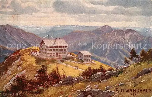 AK / Ansichtskarte Neuhaus_Schliersee Rotwandhaus Alpenpanorama Kuensterkarte Neuhaus Schliersee