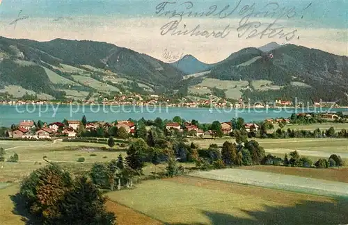 AK / Ansichtskarte Bad_Wiessee Panorama Tegernsee Alpen Bad_Wiessee