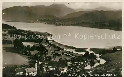 AK / Ansichtskarte Gmund_Tegernsee Fliegeraufnahme Gmund Tegernsee