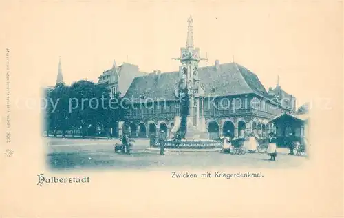 AK / Ansichtskarte Halberstadt Zwicken mit Kriegerdenkmal Halberstadt