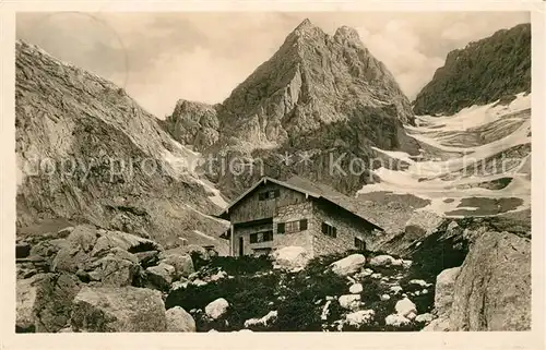 AK / Ansichtskarte Ramsau_Berchtesgaden Blaueishuette am Hochkaltergletscher Alpen Ramsau Berchtesgaden