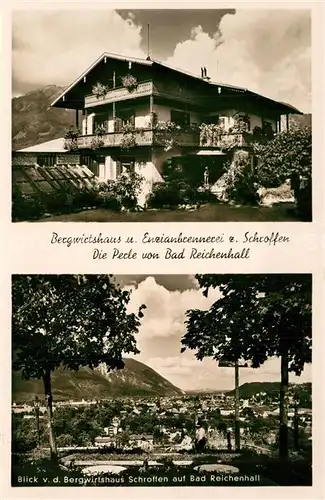 AK / Ansichtskarte Bad_Reichenhall Bergwirtshaus Enzianbrennerei Stadtpanorama Bad_Reichenhall