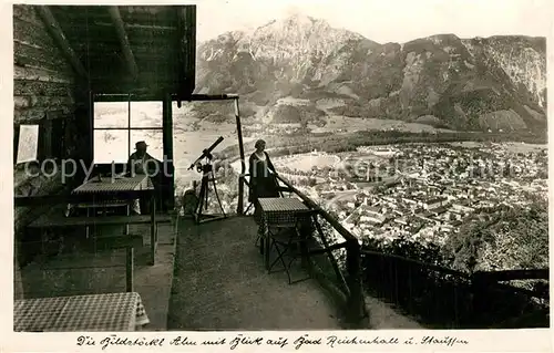 AK / Ansichtskarte Bad_Reichenhall Bildstoeckl Alm mit Blick auf die Stadt und Stauffen Alpen Bad_Reichenhall