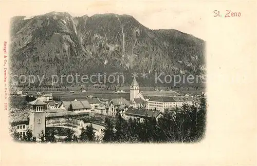 AK / Ansichtskarte St_Zeno_Bad_Reichenhall Teilansicht mit Kloster Alpen St_Zeno_Bad_Reichenhall