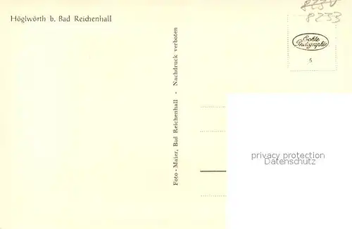 AK / Ansichtskarte Hoeglwoerth Blick ueber den See Ortsansicht mit Kirche Hoeglwoerth