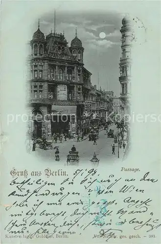 AK / Ansichtskarte Berlin Passage im Mondschein Deutsche Reichspost Berlin