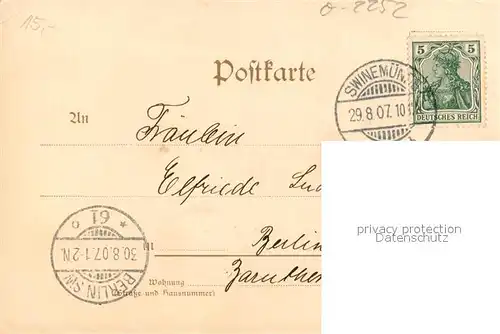 AK / Ansichtskarte Ahlbeck_Ostseebad Strandpartie Ansicht vom Meer aus Ahlbeck_Ostseebad