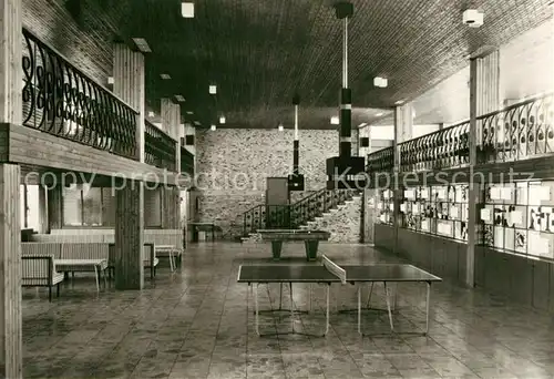 AK / Ansichtskarte Trassenheide_Usedom Ferienobjekt Seeklause des VEB Kraftwerk Lippendorf Aufenthaltsraum Bettenhaus Trassenheide Usedom