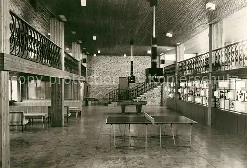 AK / Ansichtskarte Trassenheide_Usedom Ferienobjekt Seeklause des VEB Kraftwerk Lippendorf Aufenthaltsraum Bettenhaus Trassenheide Usedom