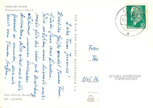 AK / Ansichtskarte Lindau_Zerbst Diaetsanatorium Haus 3 Lindau_Zerbst