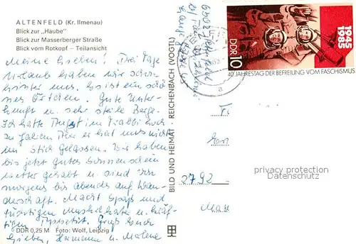 AK / Ansichtskarte Altenfeld_Thueringen Panorama Blick zur Haube Masserberger Strasse Landschaftspanorama Rotkopf Altenfeld Thueringen