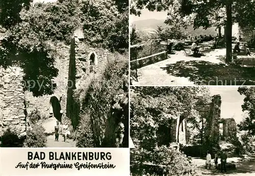 AK / Ansichtskarte Bad_Blankenburg Burgruine Greifenstein Burggaststaette Terrasse Bad_Blankenburg
