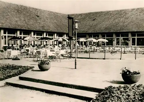 AK / Ansichtskarte Meissen_Elbe_Sachsen HO Gaststaette Aktivist Terrasse Meissen_Elbe_Sachsen