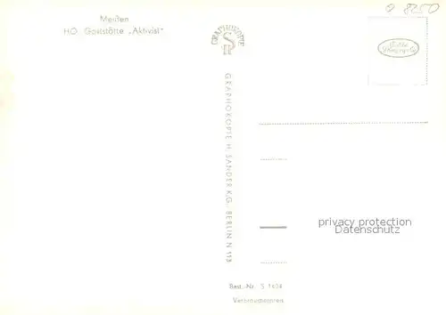 AK / Ansichtskarte Meissen_Elbe_Sachsen HO Gaststaette Aktivist Terrasse Meissen_Elbe_Sachsen