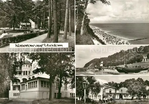 AK / Ansichtskarte Koserow_Ostseebad_Usedom Kurplatz FDGB Erholungsheim Walter Ulbricht Kelch s Speisegaststaette Koserow_Ostseebad_Usedom