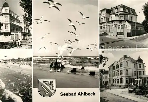 AK / Ansichtskarte Ahlbeck_Ostseebad FDGB Erholungsheime Strand Moewen Ahlbeck_Ostseebad