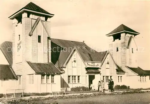 AK / Ansichtskarte Heringsdorf_Ostseebad_Usedom HO Strandcafe Heringsdorf_Ostseebad