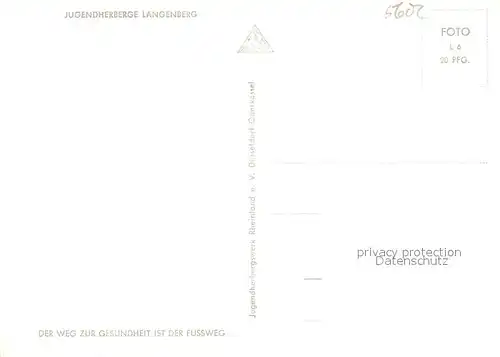 AK / Ansichtskarte Langenberg_Velbert Jugendherberge 