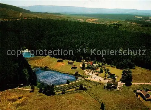 AK / Ansichtskarte Hahnenklee Bockswiese_Harz Hotel Restaurant Eden am See Fliegeraufnahme Hahnenklee Bockswiese