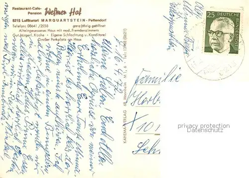 AK / Ansichtskarte Pettendorf_Marquartstein Restaurant Pension Wessner Hof Pettendorf_Marquartstein