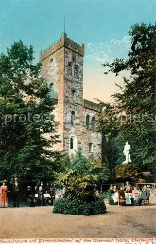 AK / Ansichtskarte Czorneboh Aussichtsturm und Bismarckdenkmal Czorneboh