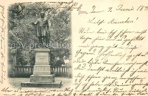 AK / Ansichtskarte Bonn_Rhein Arndt Denkmal Bonn_Rhein