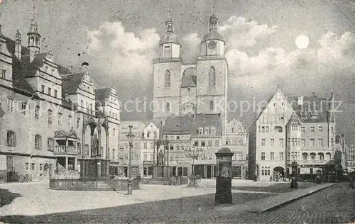 AK / Ansichtskarte Wittenberg_Lutherstadt Marktplatz Wittenberg_Lutherstadt