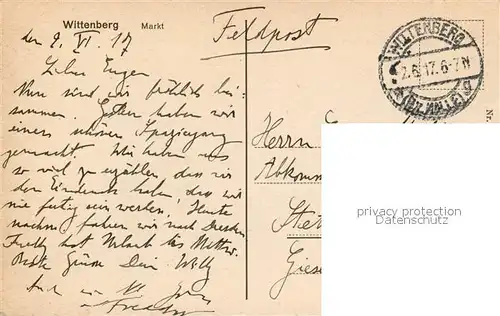 AK / Ansichtskarte Wittenberg_Lutherstadt Marktplatz Wittenberg_Lutherstadt