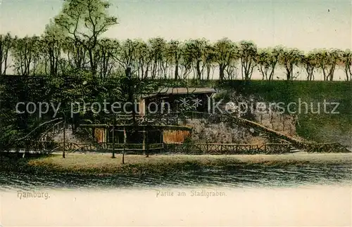AK / Ansichtskarte Hamburg Partie am Stadtgraben Hamburg